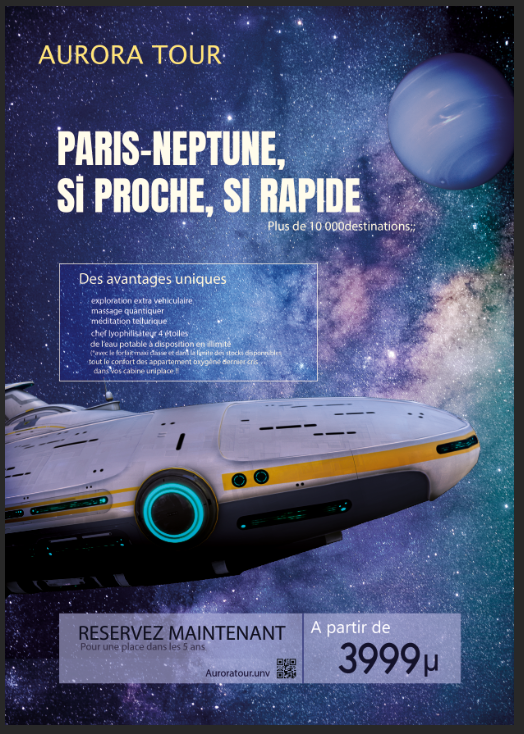 affiche voyage spatial